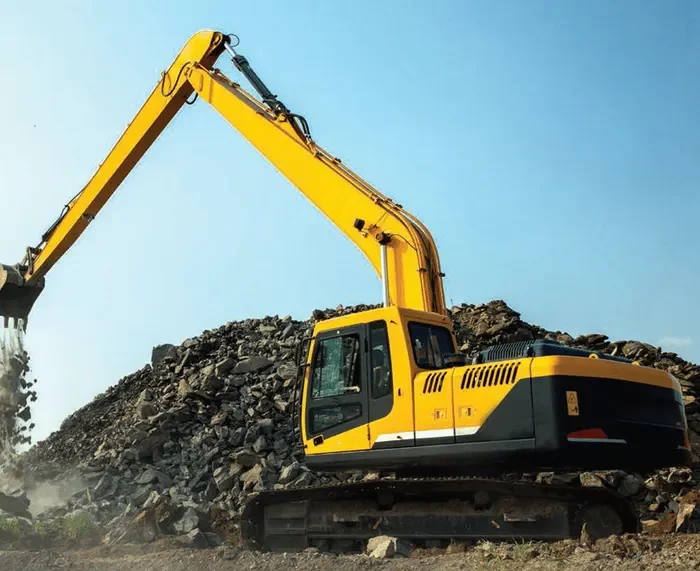Modern Long Reach Excavator